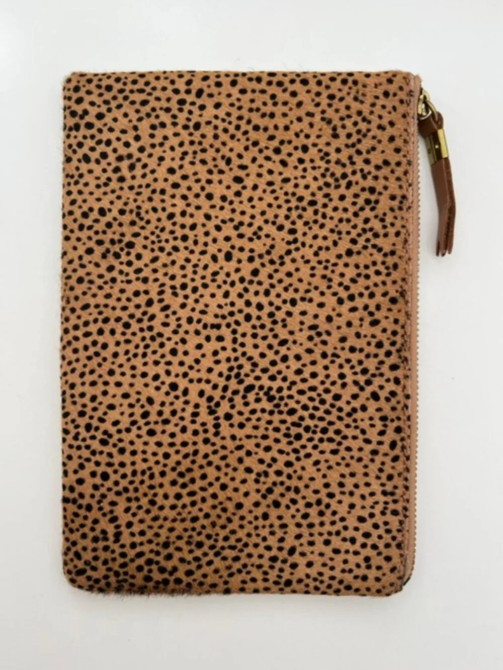 Madewell The Leather Pouch Clutch: Dotted Calf Hair Edition